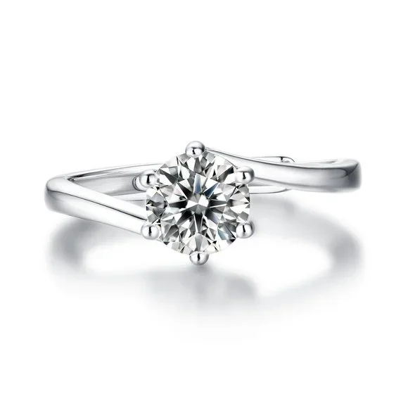Certified 3ct. t.w. Moissanite Diamond Solitaire Engagement Ring NEW - Picture 3 of 8